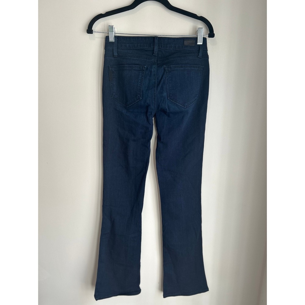 PAIGE Manhattan Slim Bootcut Jeans Dark Indigo Blue Stretch Denim Size 25 - Picture 6 of 9